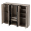 Armoire 6 portes avec tiroirs, tablettes et rail suspendu Aathish-111571130