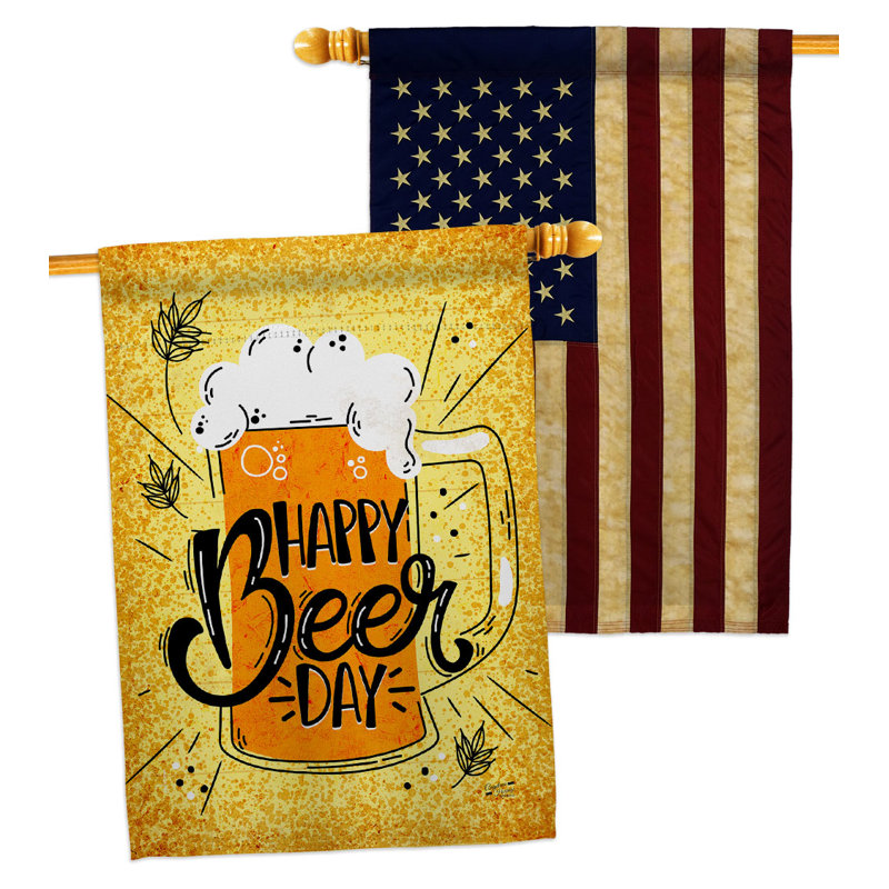 Drapeau de maison en polyester à 2 côtés 40 x 28 po