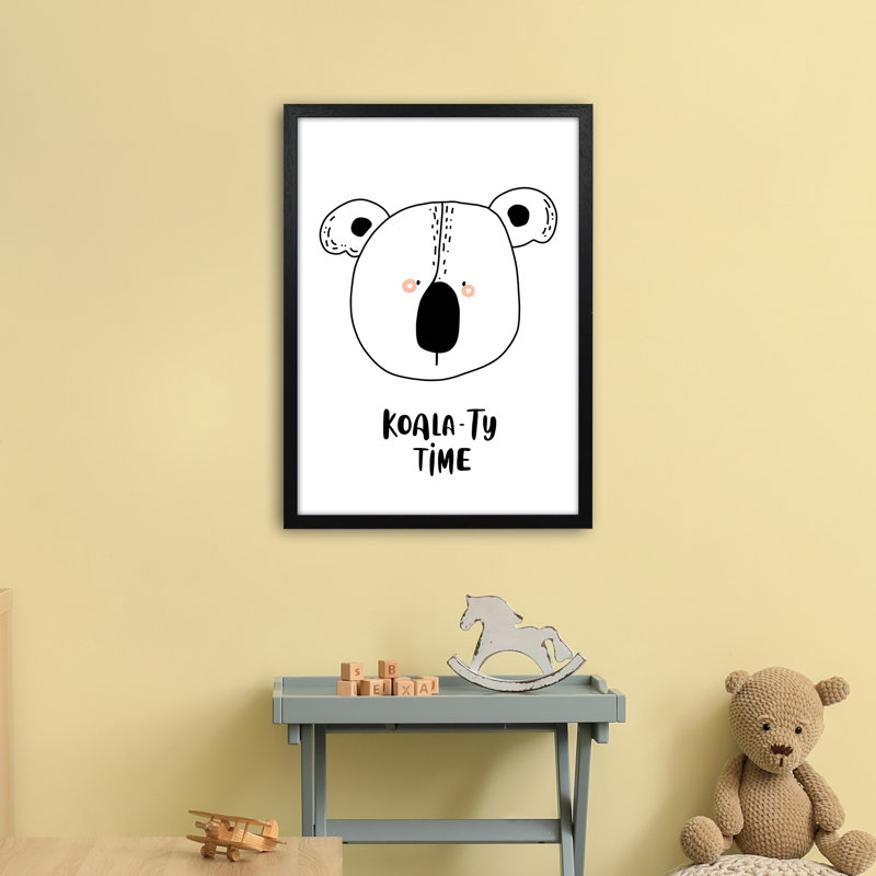 Koala by Miniofmine - Print, 63cm H x 46cm W x 3cm D, Brown Framed