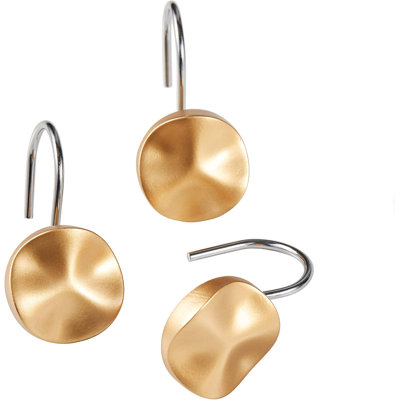 Shiny Shower Curtain Hook, Golden