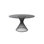 Vortex Round Table with Glass Top and Central Metal Base