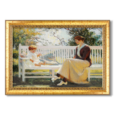 Eleanor and Benny, 1916 - Frank Weston Benson - Toile encadrée sur mesure