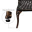 Chaise longue d'extérieur en fonte d'aluminium avec roulettes et coussin