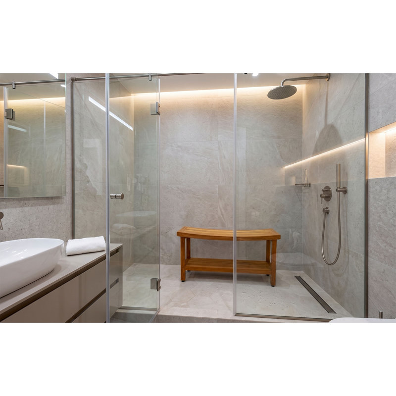 Sumba Shower Seat, 18" H x 18" W x 12" D