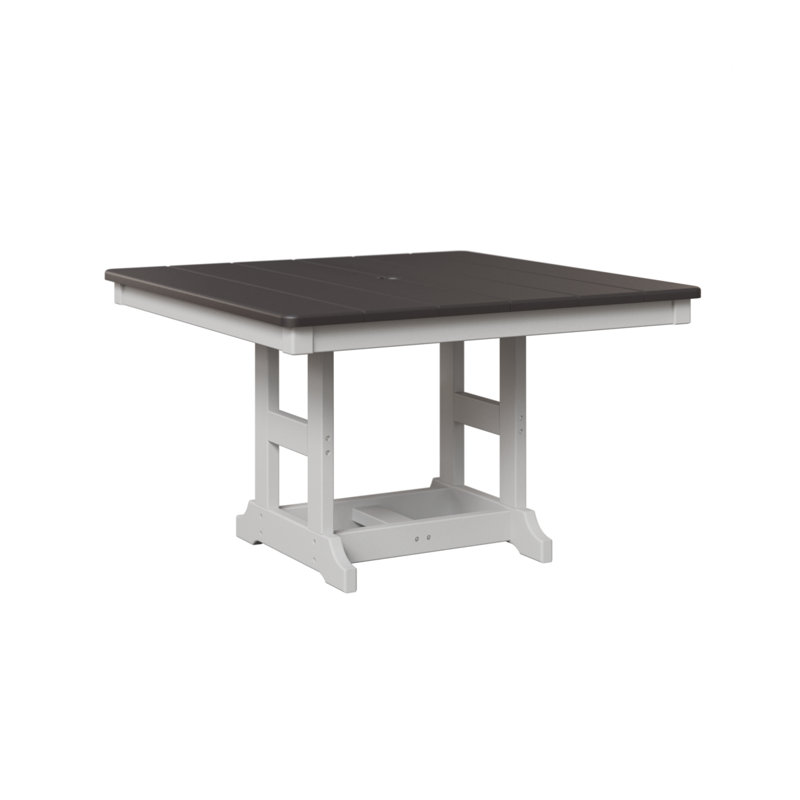 Table carrée 33 po Berlin Grey, Gris fumée
