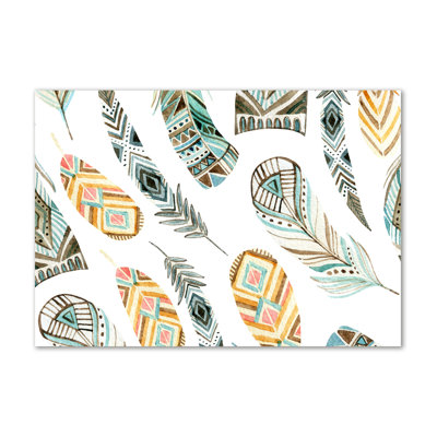 Ethnic feathers 1 Piece Wall Art