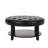 Stylish Round In Black, Featuring Faux Leather And An Open Shelf For Decor, 31.9" X 16.91 Fashionable With Gorgeous Button Tufting Practical Shelf, 32" 17-1770812304