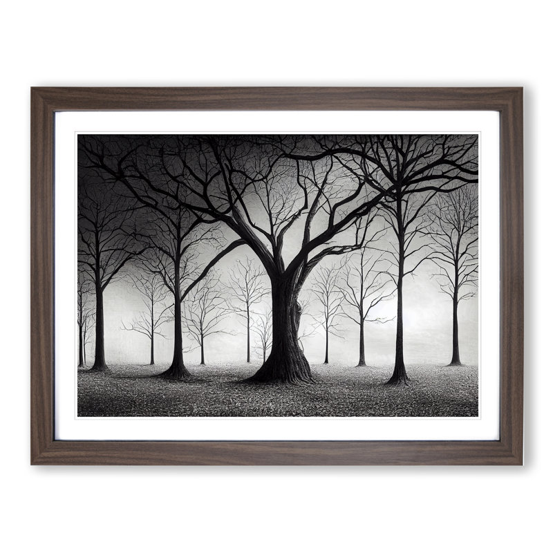 Spirited Tree Forest - Framed Print, Walnut, 25cm H x 34cm W x 2cm D