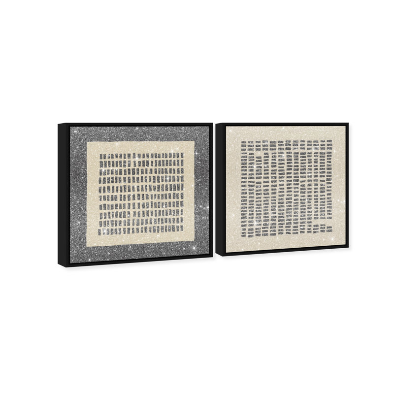 Tiny Windows Set Set by Oliver Gal, 17"H x 17"W, Black Floater Frame