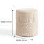 40cm Wide Round No Pattern Footstool Ottoman