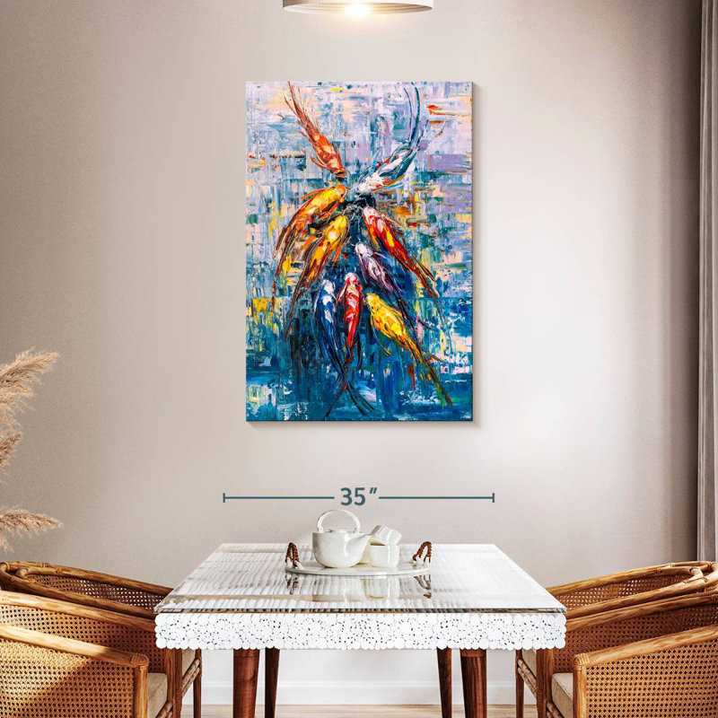 Brampt Abstract Koi Fish, 45" H x 30" W