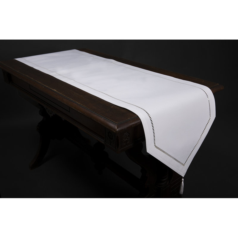 Ahmyla Table Runner, 90" L x 16" W, White