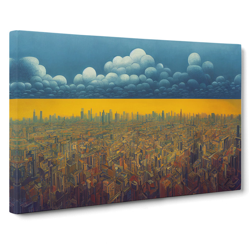 Fierce City Skyline Architecture - Wrapped Canvas, 35cm H x 50cm W x 3cm D