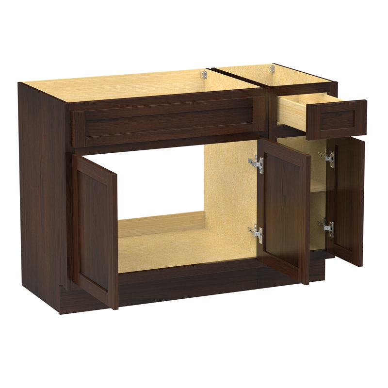 51 base de meuble-lavabo simple seulement, Brun