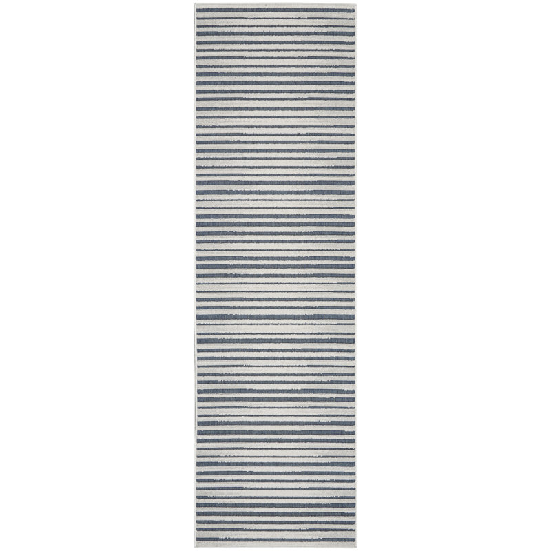 Anick Striped Indoor / Outdoor Rug, Runner 2'2" x 10'