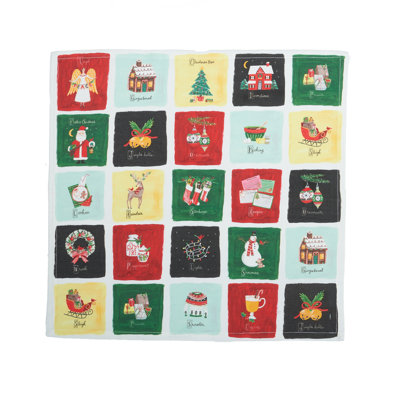 Alphabet Grid Printed Cotton Napkin