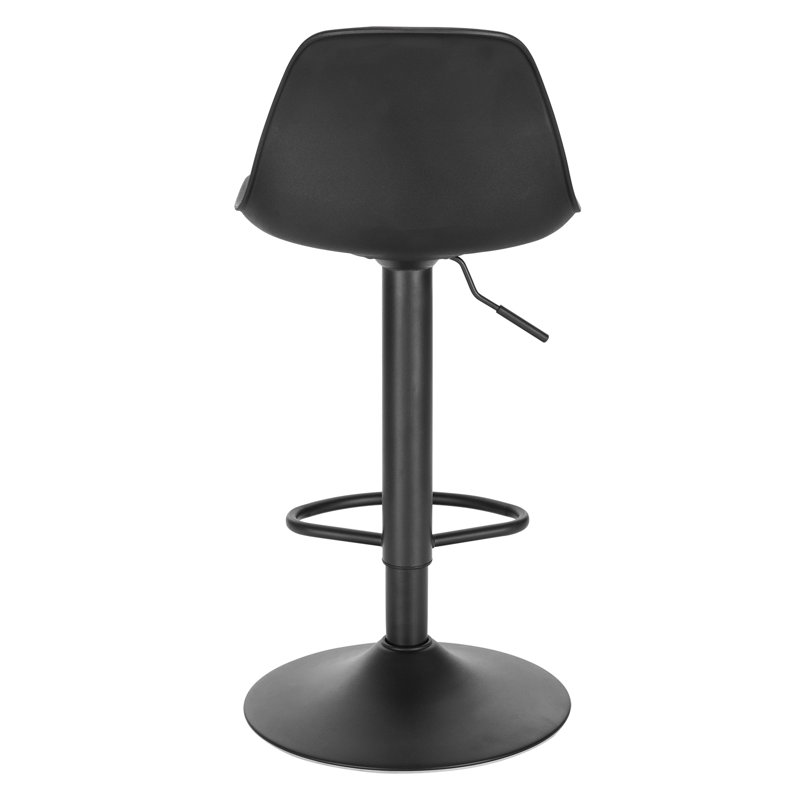 Rikard Swivel Upholstered Adjustable Height Counter Stool, Black