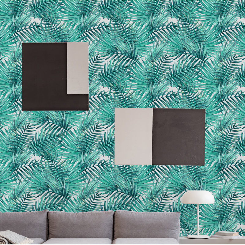 Rouleau de papier peint à motif de feuilles tropicales Barroso, L 16,67 po x l 25 po