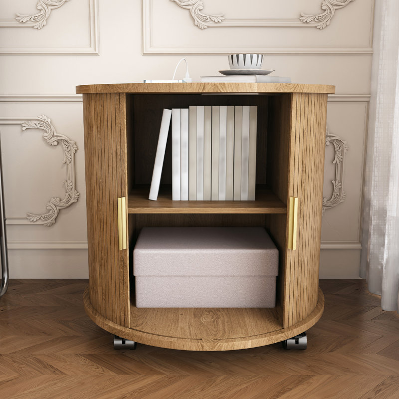 60 cm W Bedside Table, Oak
