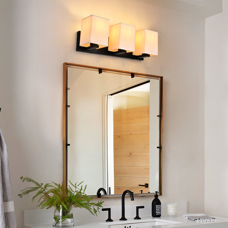 3-Light Fabric Vanity Light