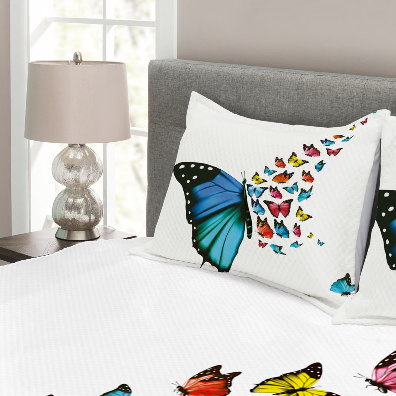 Addsion Multicolour Microfibre Bedspread Set, 220 x 264 cm