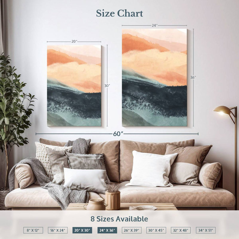 Avery Dark Soft Waves II, 36" H x 24" W