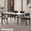 Chaise d'appoint à lattes noires (ensemble de 2)