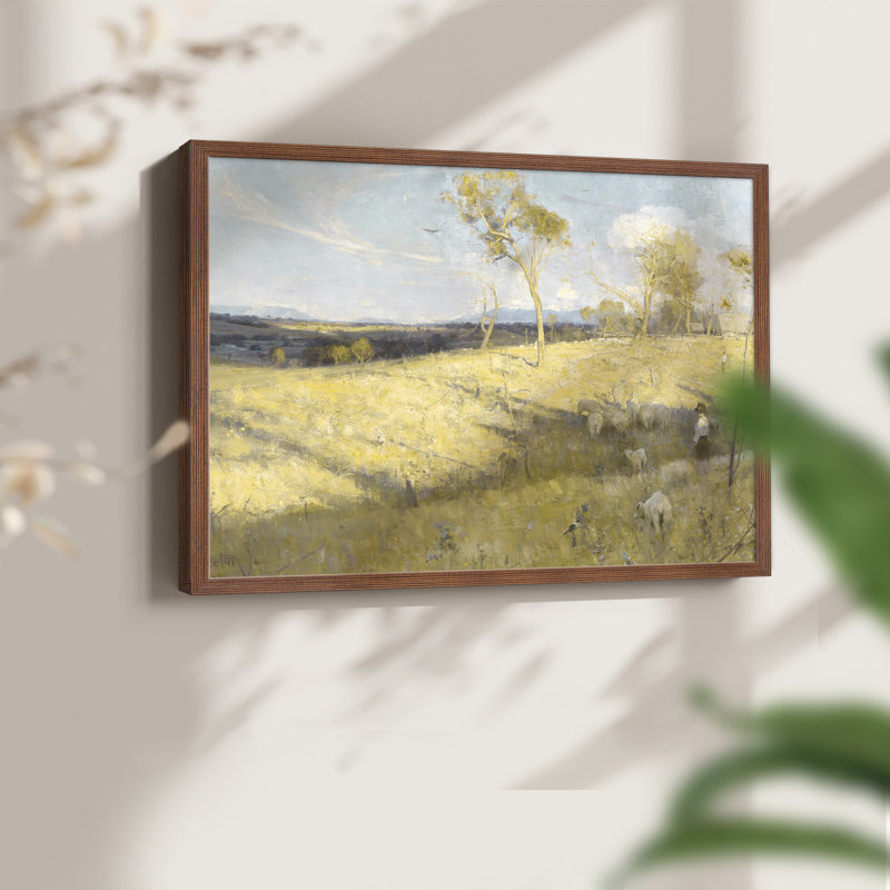 Paysages rétro-DCC XXXVI-impression encadrée - réaménageable, Noyer, H 16 po x l 20 po