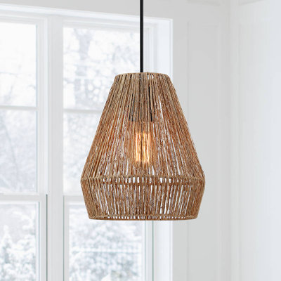 Mini-luminaire suspendu Yingst Bohemian Natural
