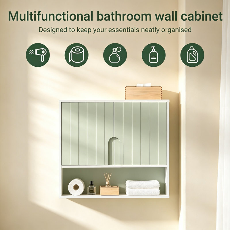 Wood Wall Bathroom Cabinet