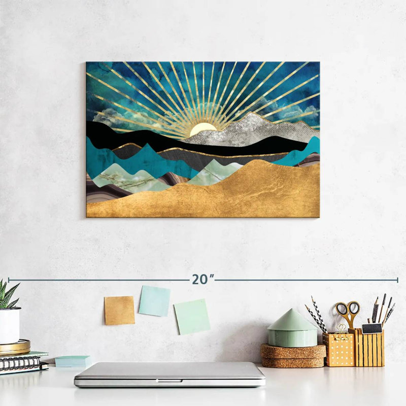 Impression sur toile Mountain Sunset II, H 8 po x l 12 po x P 1 po