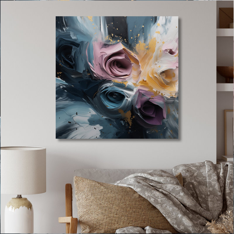 «Pink Rose Symphony II», reproduction d'art sur toile, H 16 po x l 16 po x P 1 po, Toile tendue