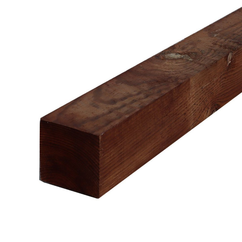 Softwood Rough Sawn Brown Posts L 2.4M  x W 75Mm x T 75Mm Pack Of 4 Pieces