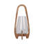 Sculpted Wood Glass Hurricane Lantern, For Decorative Use, Mango Wood and Glass-1682712319-1682712316