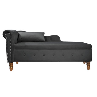 Kassidee Modern Upholstered Rolled Arm Chase Lounge for Sleeping