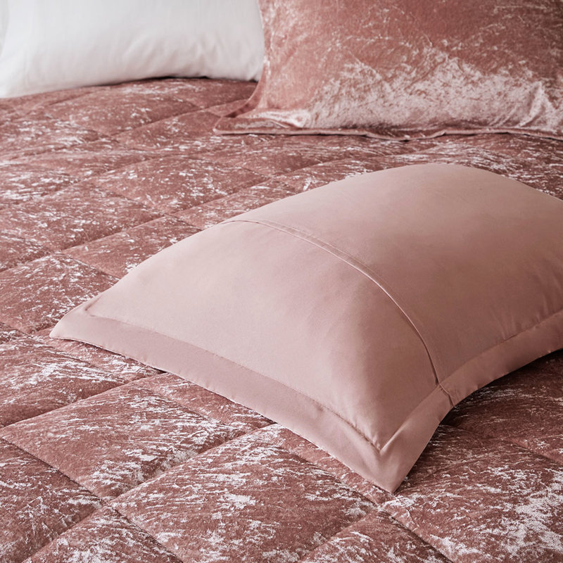Housse de couette en velours rosé pour lit simple / simple TG avec coussin décoratif intérieur en microfibre Luxury