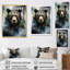 Un ours noir sur une ombre dramatique I sur toile-37855221-37855222