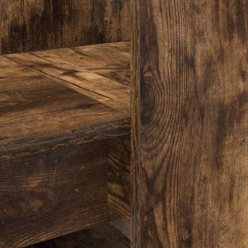 Desk With Shelf 122 X 67 X 145 Cm Engineered Wood, Smoked Oak