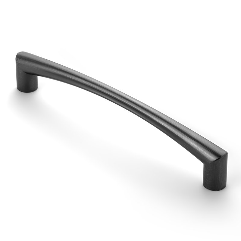 Nouvelle collection de poignées de tiroir de meubles arqués modernes, argent antique, entraxe de 160 mm (6,25 po), 6.3"