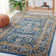 Antiquity Hand-Tufted Dark Blue Area Rug