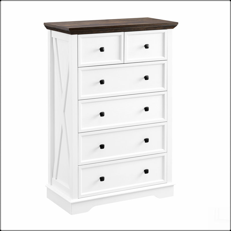 Commode 6 tiroirs, commode haute 6 tiroirs