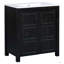 Meuble-lavabo rustique de 30 po avec lavabo en céramique, portes à fermeture douce et armoire de rangement à tablette réglable, structure en bois moderne, espace généreux, facile à nettoyer-641041890