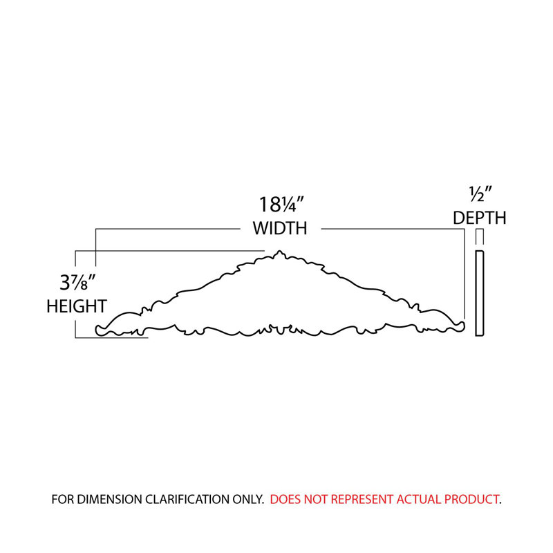 Décoration décorative en résine 18,25 po x 3,87 po, Chêne rouge