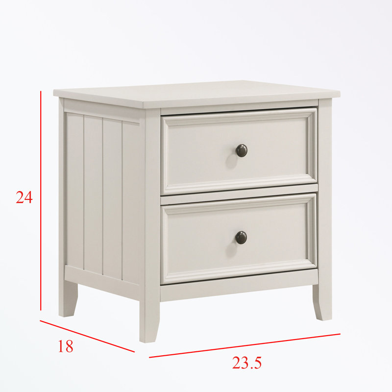 Table de chevet avec 2 tiroirs