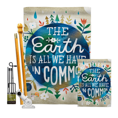 Double Sided 40'' H x 28'' W Polyester Flag Set
