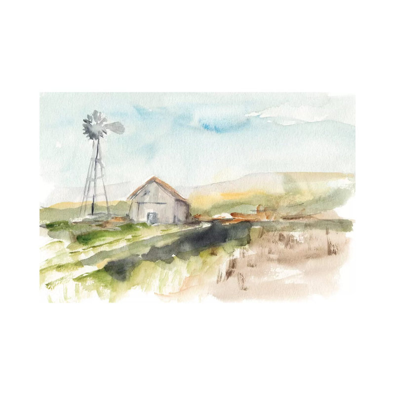 « Rural plein air II » par Ethan Harper, reproduction d’art, Toile tendue, H 40 po x l 60 po x 1,5 po, Pas de tapis