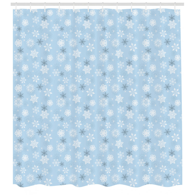 Shower Curtain with Hooks Included, 70" H x 69" W