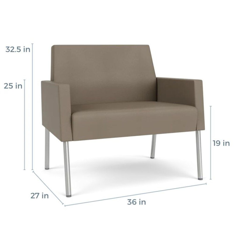 Fauteuil de réception Mystic, Argent argent, Modena blé