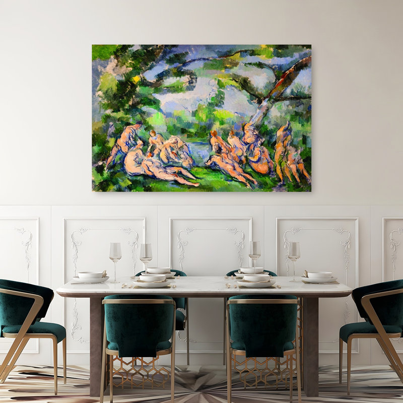 «Bathers 1 Classic Traditional Abstract Nature Print», reproduction d'art murale, 40" H x 60" W
