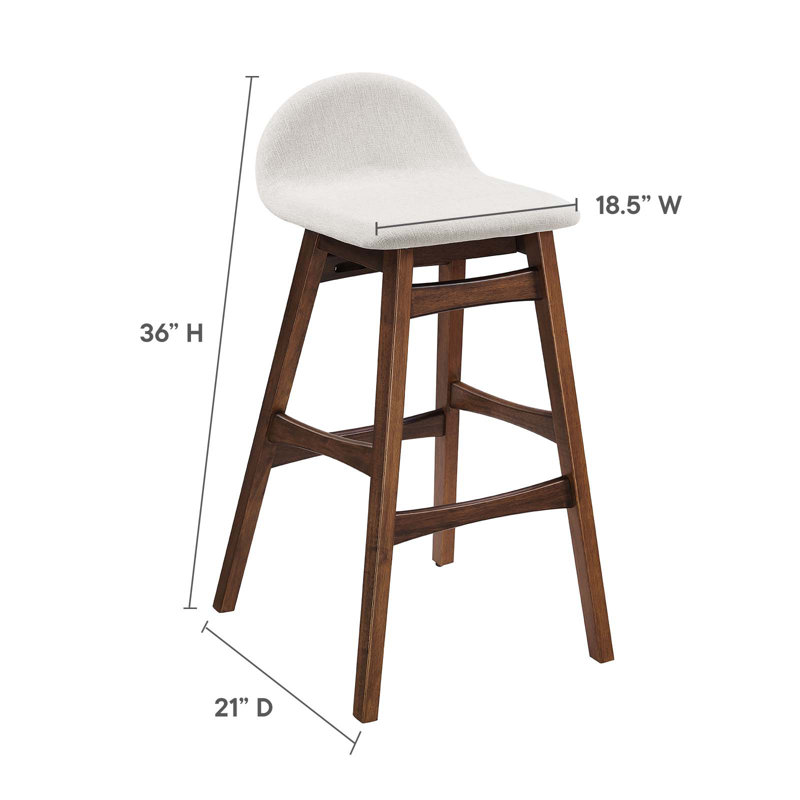 Tabouret Modway Juno, Ivoire, Tabouret de bar (siège d’une hauteur de 30 po)